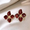 Gold Crossover Crystal Earrings