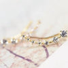 Vintage Gold Earrings with Gemstone Inlay VIP