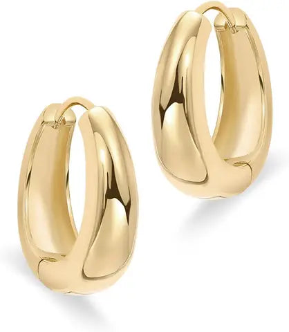 Gold Silver Two-Tone Hoop Earrings