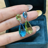 Gold Zircon Accent Earrings
