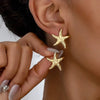 Inlaid Crystal Color Earrings