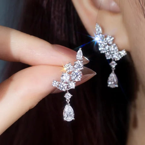 Natural Stone Drop Earrings